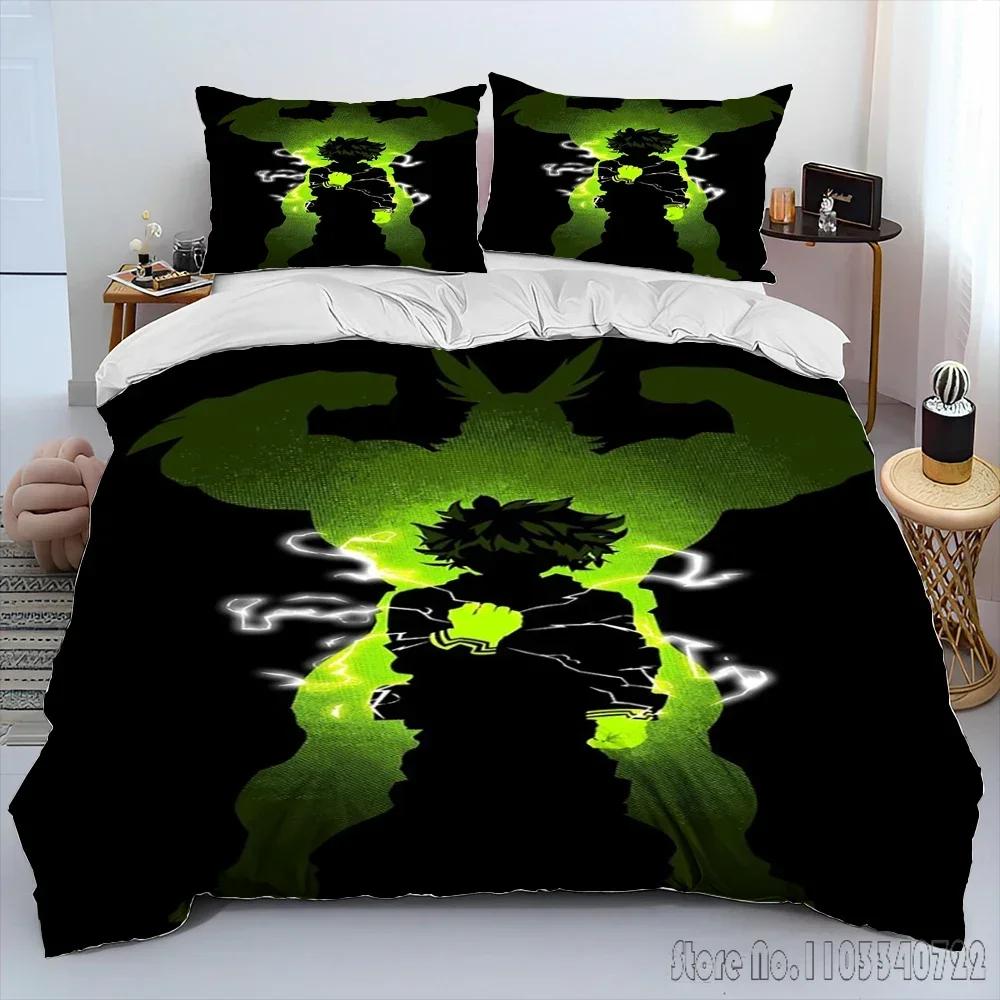 My Hero Academia Anime Tegneserie Dynetrekksett HD Dynetrekk for Barn Sengetøy Sengetøy Soveromsdekor