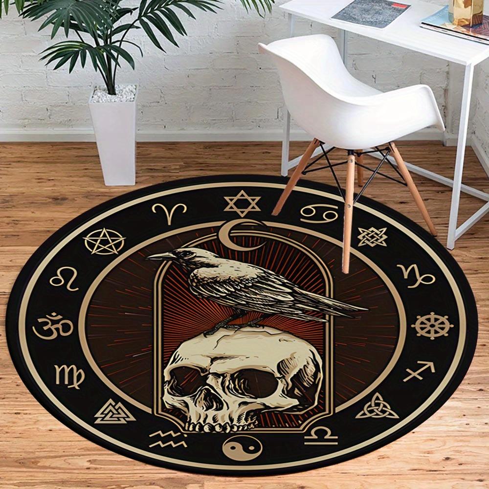 

1pc Retro 1629894310 Pattern Round Floor Mat, Non-slip for Living Room Bedroom Chair Carpets Home Decor Gifts, Home Decor Room Decor Outdoor 80cm by 80cm