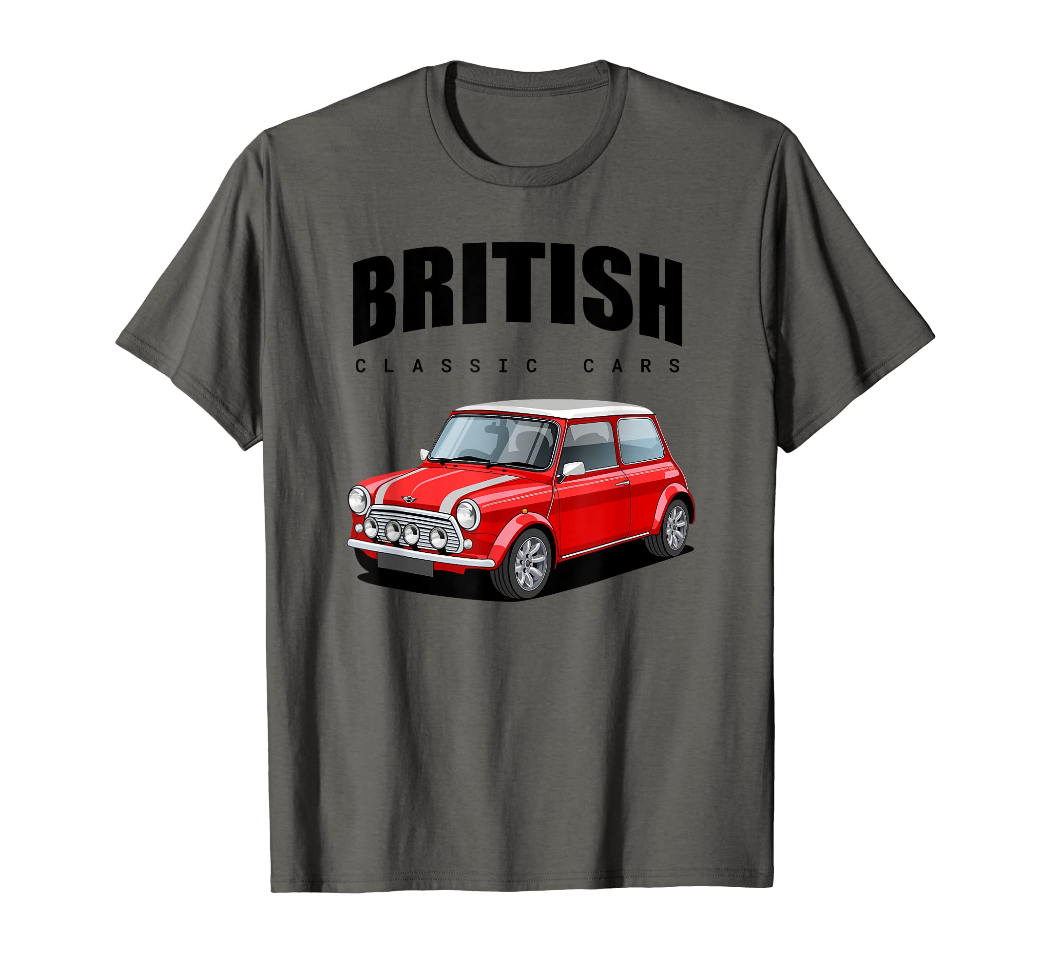 

British Classic Car Red Mini Sports Car T-Shirt