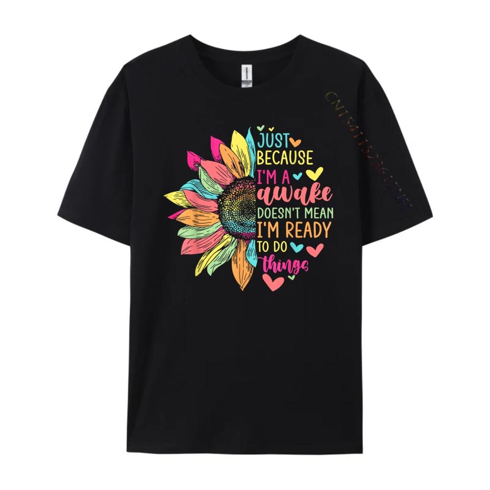 Nur weil ich wach bin Lustig für Tweens Teens Retro Groovy Grafikshirts Band T-Shirts