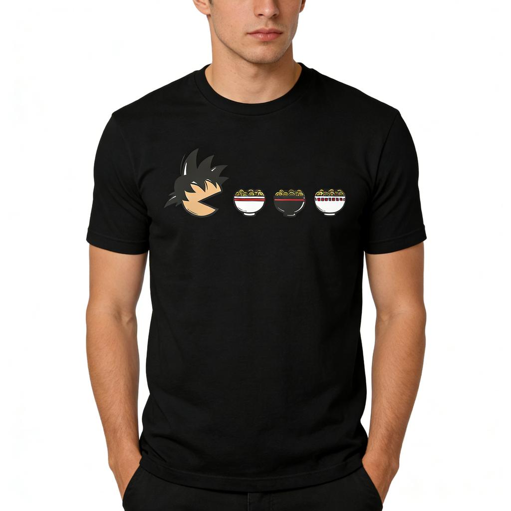 Unisexs T Shirt Sports T Shirt Short Sleeve T Shirt Dragon Ball Young Goku Silhouette Tail Staff Orange Yellow Background Print