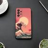 The Great Wave Off K-Kanagawa Phone Case Black Silicone Soft For Samsung S25,S24,S21,S22,S23,S30,Ultra,S20,Plus,Fe,Lite