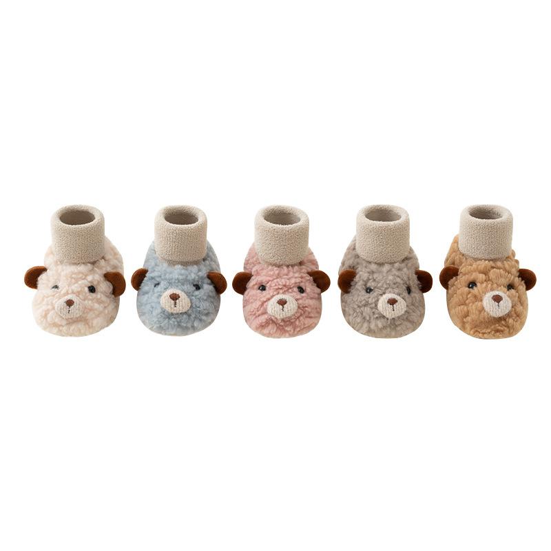 Autumn and Winter Baby Shoes Toddler Shoes Non-slip Soft Sole Shoes Socks Indoor Baby Shoes Cartoon Cotton Shoes