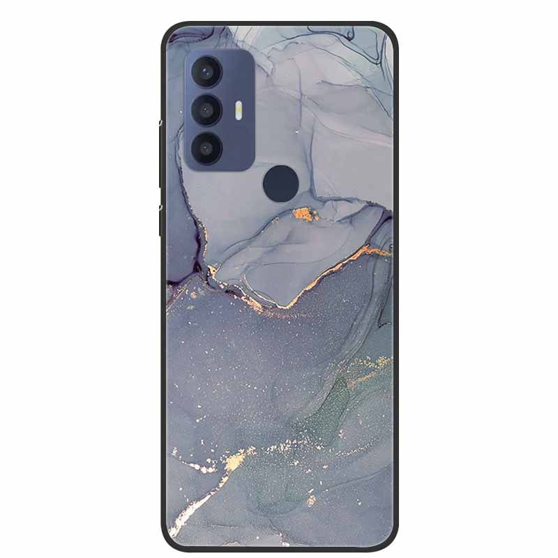 For TCL 30 SE Case Soft Silicone Marble TPU Black Cover for TCL 305 306 30SE 6.52'' Phone Back Cases for TCL30SE 6165H Coque New
