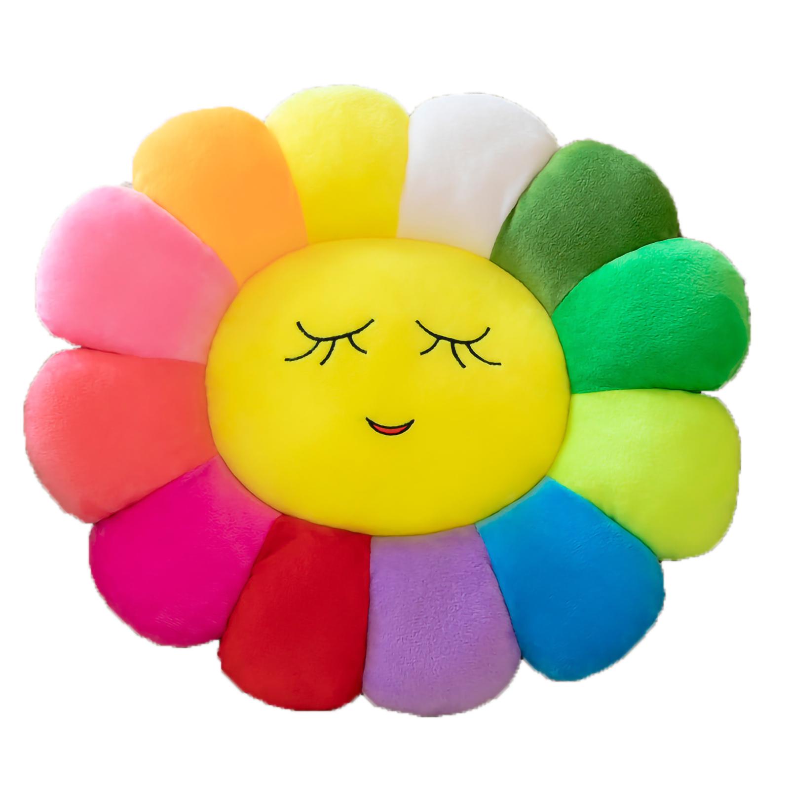 

Красочная подушка с изображением подсолнуха, мультяшная подушка с цветочным рисунком, тканевая подушка для офисного дивана, тип 1