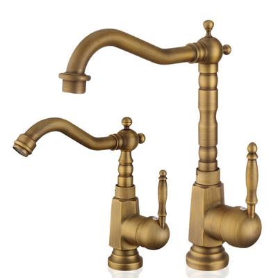 Rubinetto da bagno in bronzo antico Rubinetto per lavabo dorato Montaggio su deck Rubinetto da cucina nero Rubinetto per lavello Caldo Freddo Rubinetto per lavabo cromato Ottone