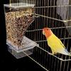 Auto Bird Feeder Cup No Mess Bowl Cage Automatic Feeding Canary Parrot Cockatiel