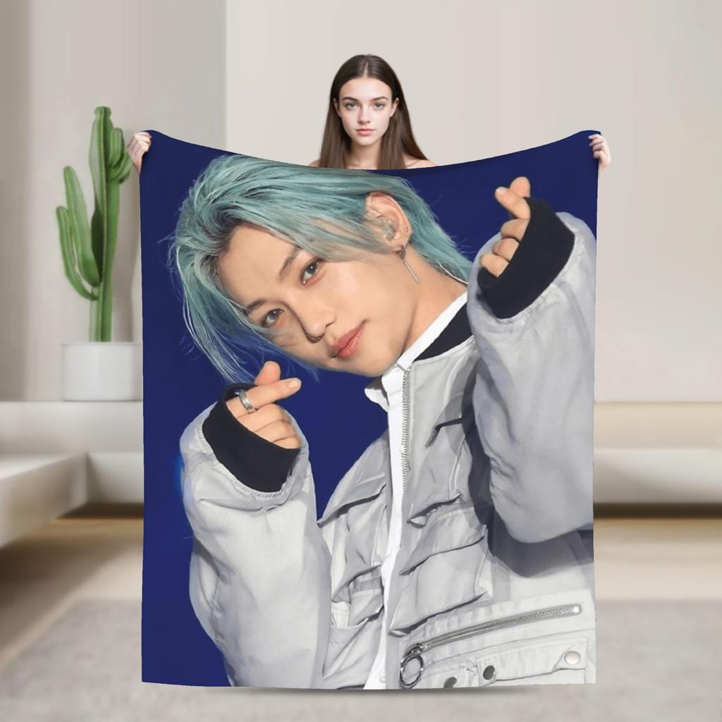 KPOP-Like-Stray-K-Kids Plush Blanket Kids Adult Flannel Throw Blanket For Bedroom Soft Bedspread Birthday Gift
