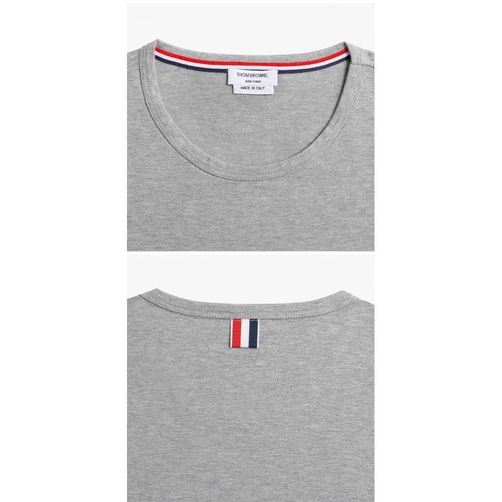 Tom Brown Mjs010a 01454 055 T-shirt męski z krótkim rękawem i paskiem na kieszeni na piersi