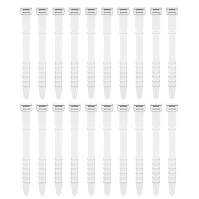 20Pcs Reusable Cable Ties Straps Adjustable Cord Organizer  Elastic Silicone Cord Keeper for Bundling and Organizing