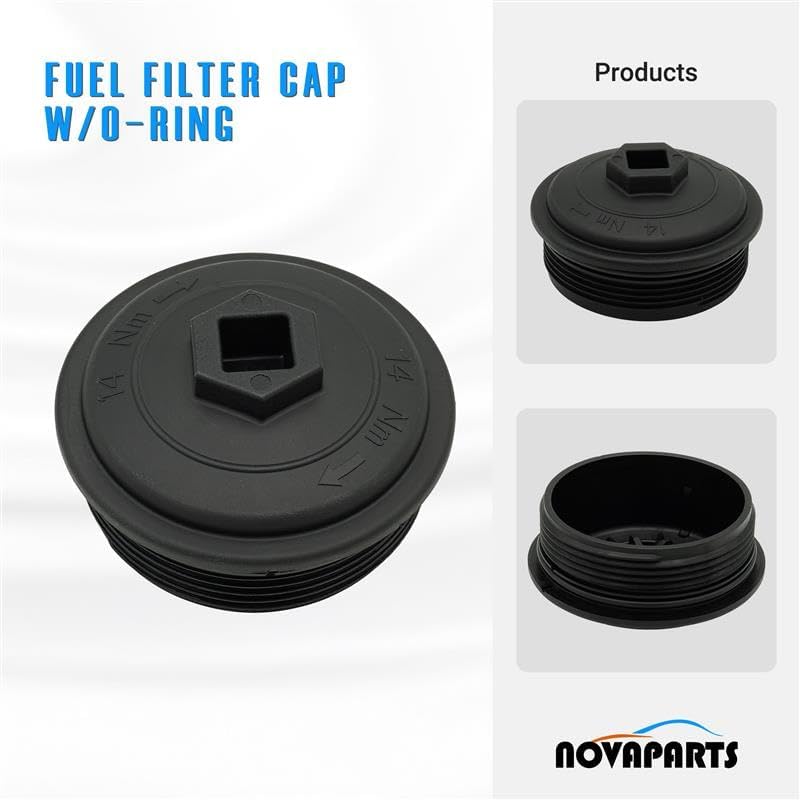 Fuel Filter Cap w/O-ring for 2003-2007 Ford F250 F350 F450 F550 Super Duty International 6.0 7.3 Diesel Powerstroke 904-209 3C3Z9G270AA