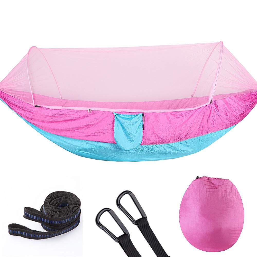 Single Portable Travel Outdoor Camping Hanging Sleeping Hammock with Mosquito Net Camping Hammock Hanging Sleeping Hammock