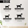 Metal Dog Leash Holder with Custom Name, Key Hooks Wall Organizer for Entrance, Pet Accessories Storage Rack
