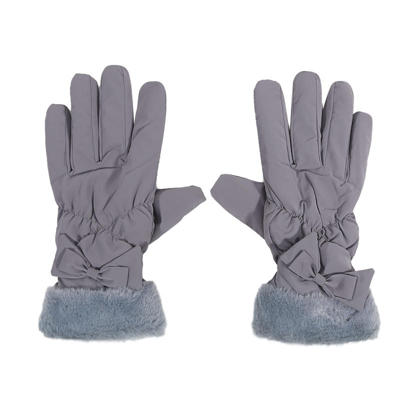 

Women Outdoor Sport Female Driving Ski Touchscreen Fashion Women Gloves Autumn Winter Cute Warm Wrist Mitts Full Finger Mittens сірий колір