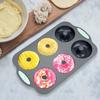 Heat Resistant Silicone Donut Mold for 6 Doughnuts Food Grade Silicone Bagels Pan for Baking Non Stick Mini Cupcake Mould