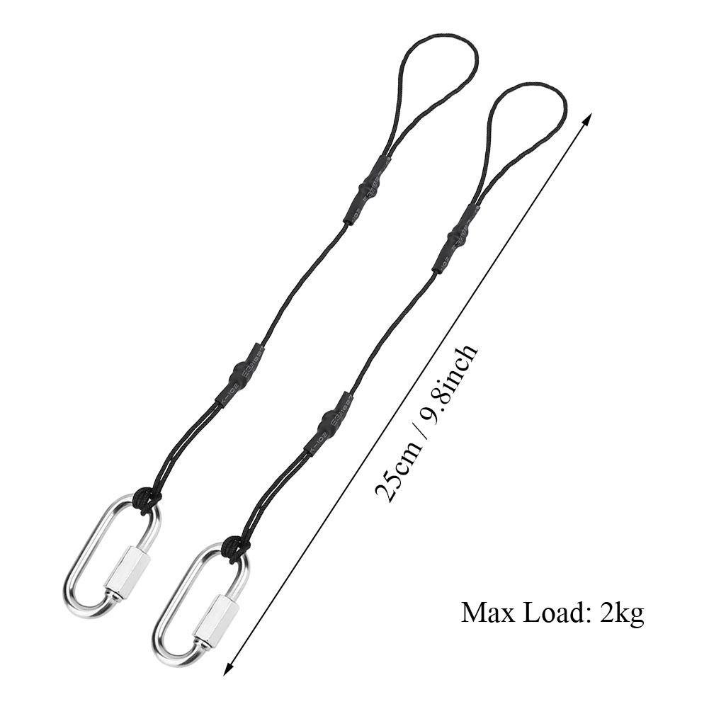 Universal Durable Camera Strap Safety Rope Tether with Metal and Nylon Hang Buckle and Clip Hook for DSLR Mirrorless Cameras Two-Pack