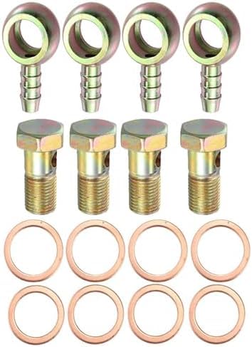

Edinstry Інструмент для шланга банджо 20 мм Фітинг-болт зі штуцером для шланга банджо Шайба для болта банджо 4pcs