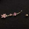 Bauchnabelringe Bauchnabelpiercing Stäbe für Schmetterlingsglocke Bauchnabelpiercing Stange Piercing