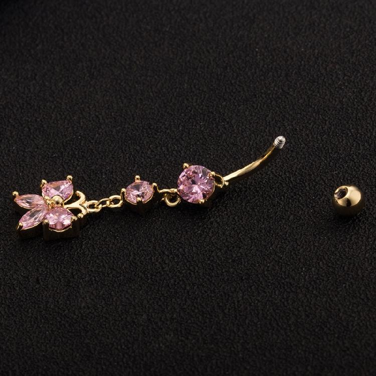 Bauchnabelringe Bauchnabelpiercing Stäbe für Schmetterlingsglocke Bauchnabelpiercing Stange Piercing