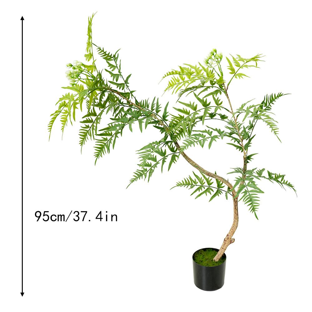 

95/115 см Искусственное дерево папоротника Искусственные растения Искусственные растения для помещений Искусственное дерево в горшке для офиса Дома Напольный декор для патио