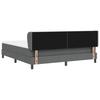 Boxspring bed with headboard Dark Gray 180 x 200 cm Fabric