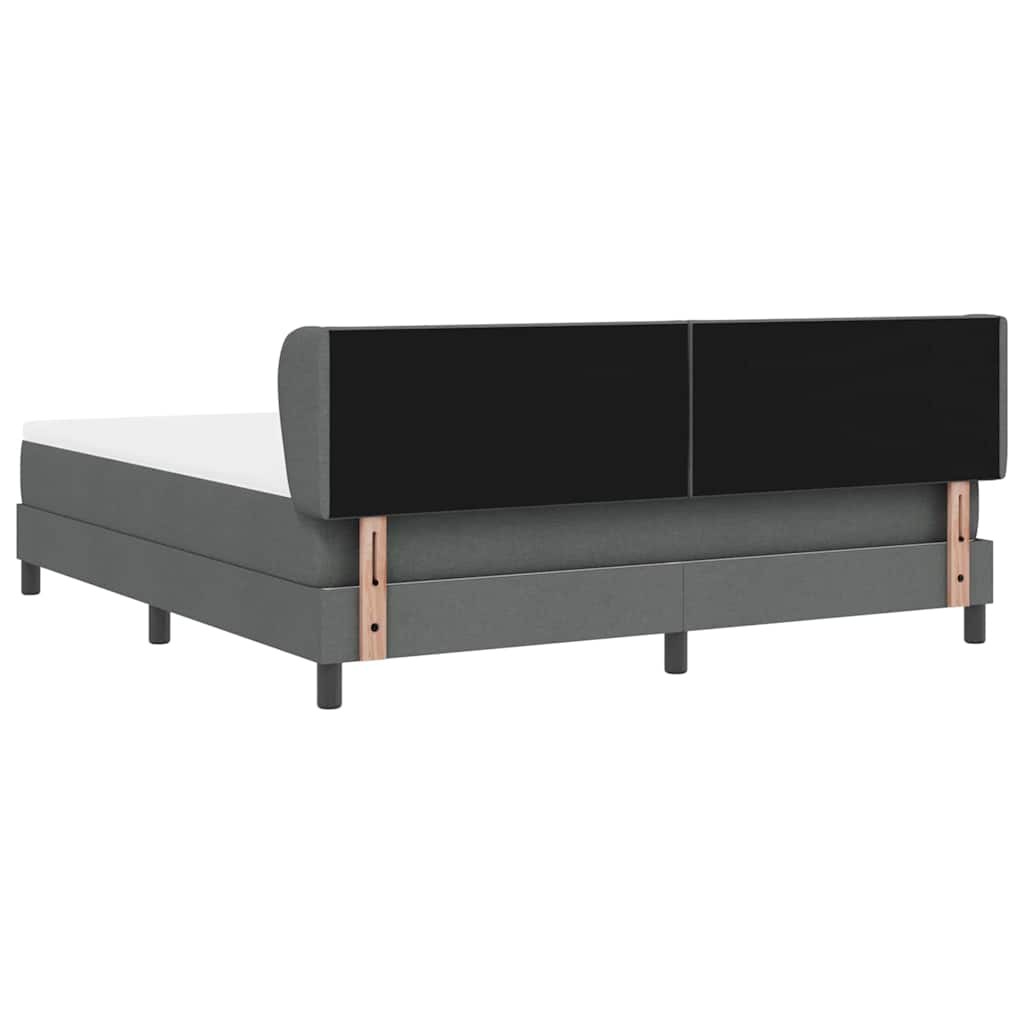 Boxspring bed with headboard Dark Gray 180 x 200 cm Fabric