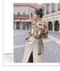 Women's High-End Color Block Trench Coat, Mid-Length, Autumn 2024 Collection