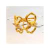 Emanco Fashion Niche Style Ins Style 18K Gold Titanium Steel Ring for Women Cut Out Shaped Heart Ring Rings