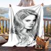 Warm Flannel Throw Blanket,Lana Del Rey Lightweight Cozy Blanket For Bed Sofa And Daily Use