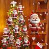11 Pcs Funny Cartoon Santa Claus Designs Christmas Tree Hanging Ornaments Cute Xmas Decorations Holiday Party Craft Supplies