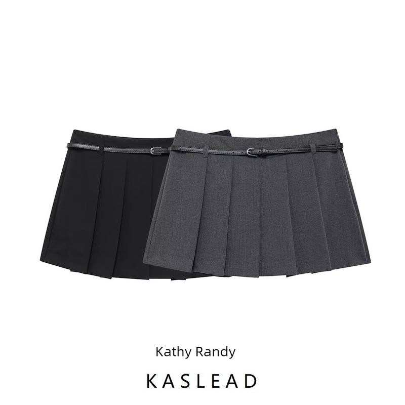 Kaslead New Arrival Women's Clothing Fashion Style Fashion All-Match with Belt Wide Pleated Culottes 5427503