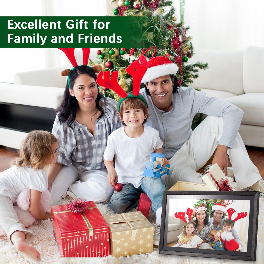 Andoer 18.5 Inch L WiFi Digital Photo Frame Cloud Digital Picture Frame Wall Mountable