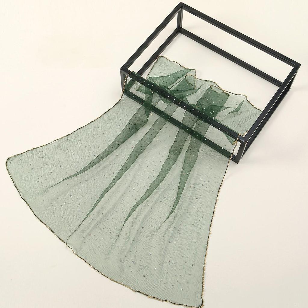 Spring Rhinestone Silk Square Scarf - Versatile, Fashionable Women's Headscarf