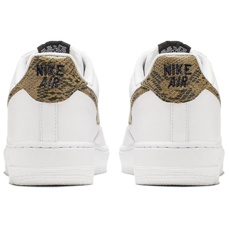 Nike Air Force 1 Low Retro PRM QS Snakeskin Print Low-Top Skateboard Shoes Unisex White Sneakers AO1635-100-2024