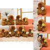 Plush Capybara Toy With Soft Pp Cotton Filling And Flower Design For Kids Birthday Gift