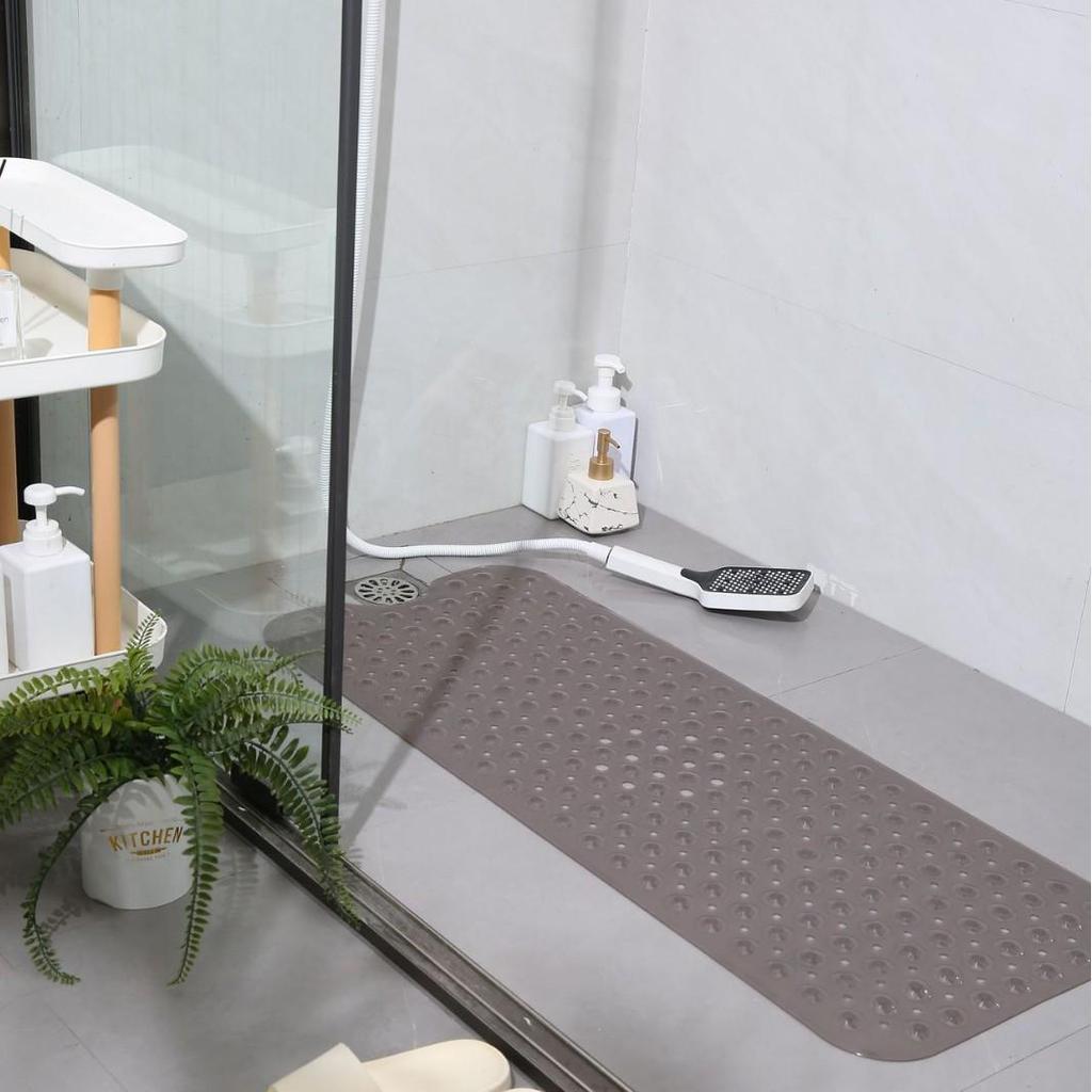 100x40 PVC Non-slip Bathtub Mat with Suction Cups - Waterproof Bathroom Floor Mat