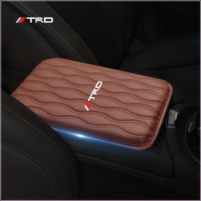 Leather Auto Armrest Pads Protective Waterproof Hand Cushion Styling for Toyota Trd Camry Prius Prado Corolla Prius Yaris Hilux CHR Camry Auris Vios