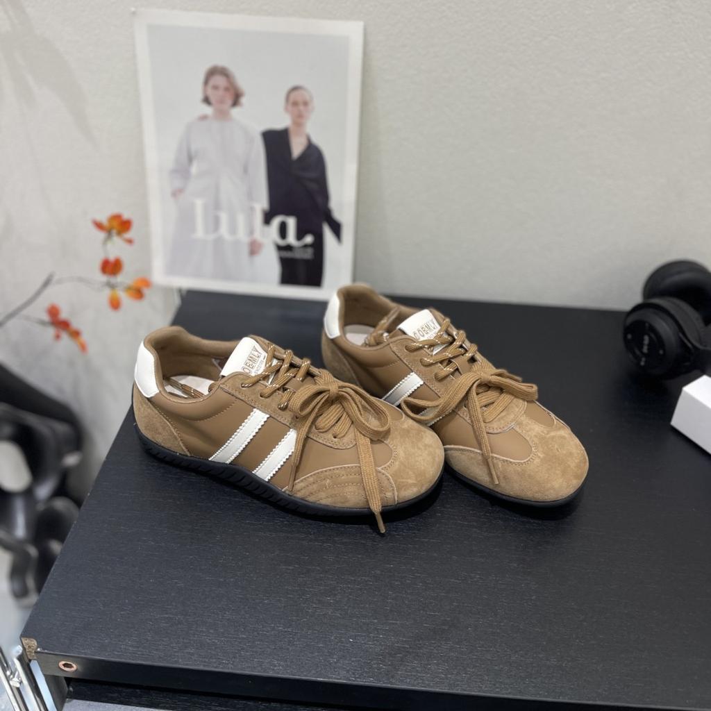 Leather Dexun Shoes 2025 Autumn New Women's Shoes Versatile Casual Sports Shoes Forrest Gump Shoes Mesh Breathable White Shoes