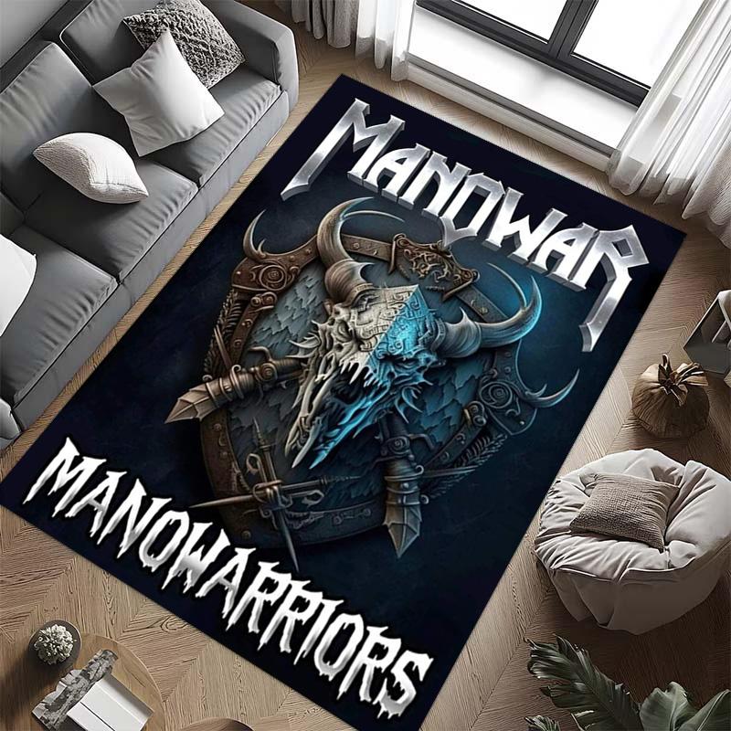 Manowar: Alfombra Power Glory Adecuada para todas las estaciones Decoración del hogar Arte para la habitación Felpudo