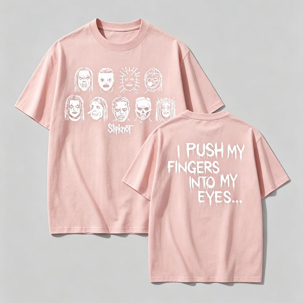 2026 Vintage Dark Horror Mask Graphic Oversized Tshirt For Kids Adults Creepy Sketch Print Loose Crew Neck Casual Streetwear