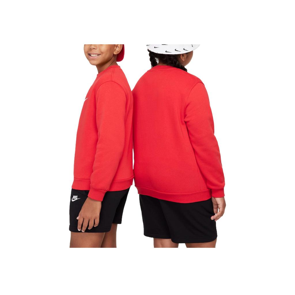 Nike Simple Stylish Round Neck Long Sleeve Sweatshirt Kids Tops University-Red FD2993-657