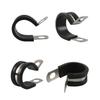 Upgraded Wire Clamps Assortment Kit Stainless Steel 304 Rubber Cushion Cable Clamps Pipe Clamp Set for Wiring Lines