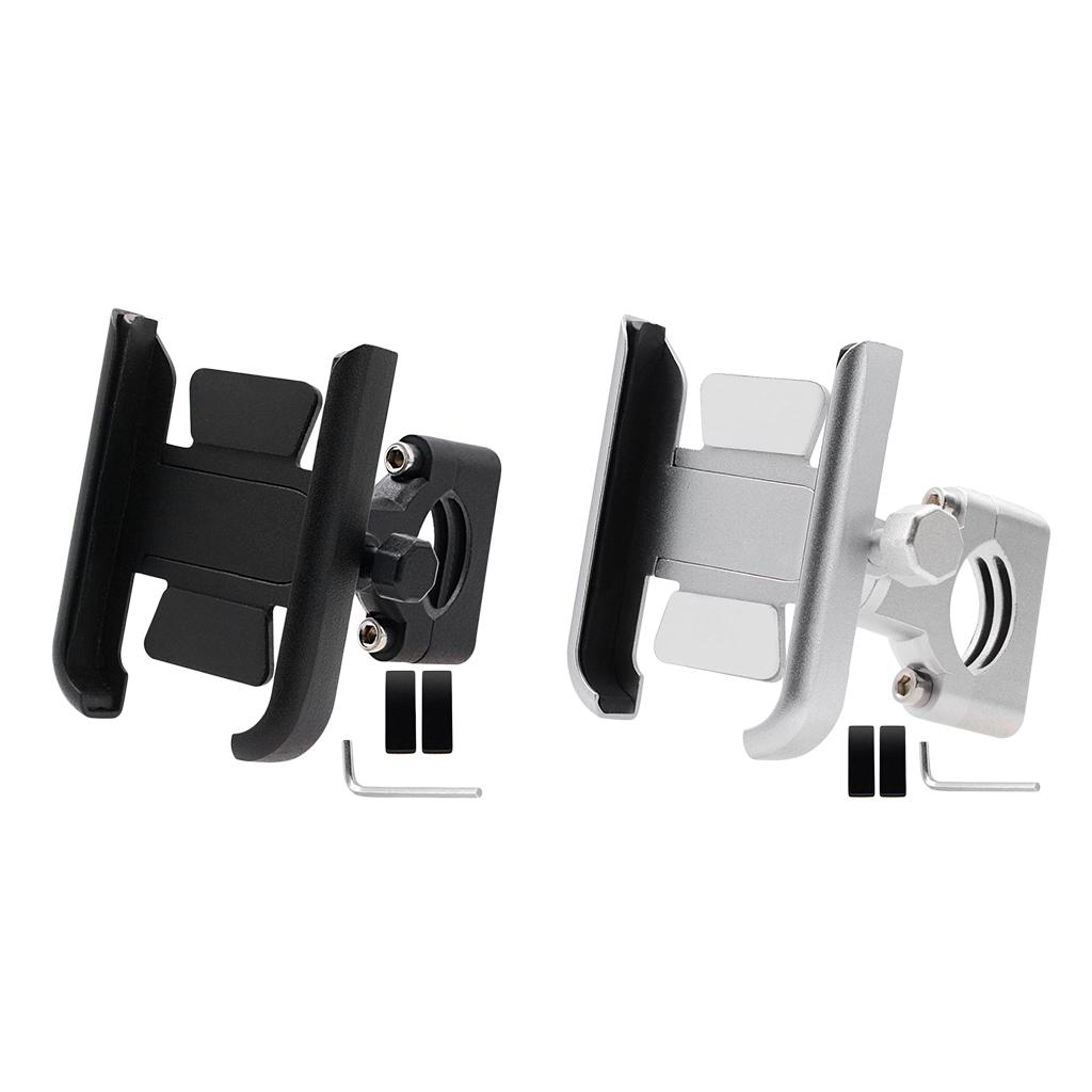 Universal Adjustable Aluminum Alloy Motorcycle Phone Mount Holder Bike Mobile Support for Handlebar Fits 4 to 6.5 Inch Screens