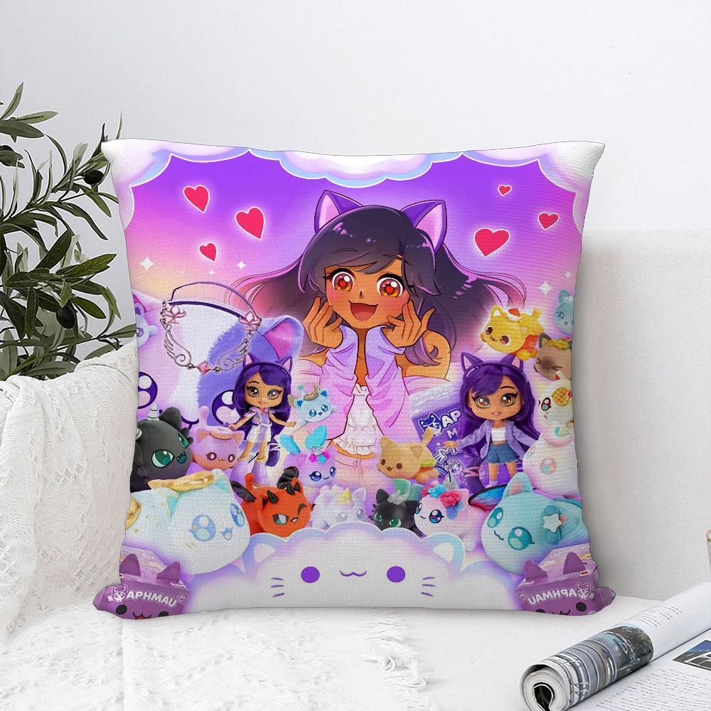 Cartoon A-Aphmau Pillow Case Sofa Decorative Home Double-Sided Print Plush Square Throw Pillow Covers Cushion Decor Cover