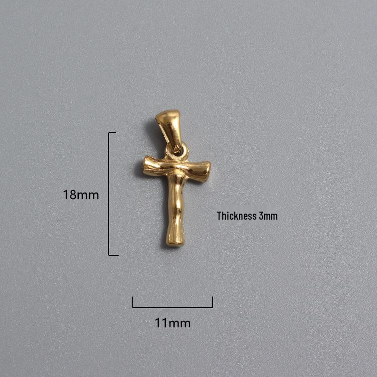 French Bamboo Joint Gold Letter Pendant Necklace - Retro Clavicle Chain Style for Women