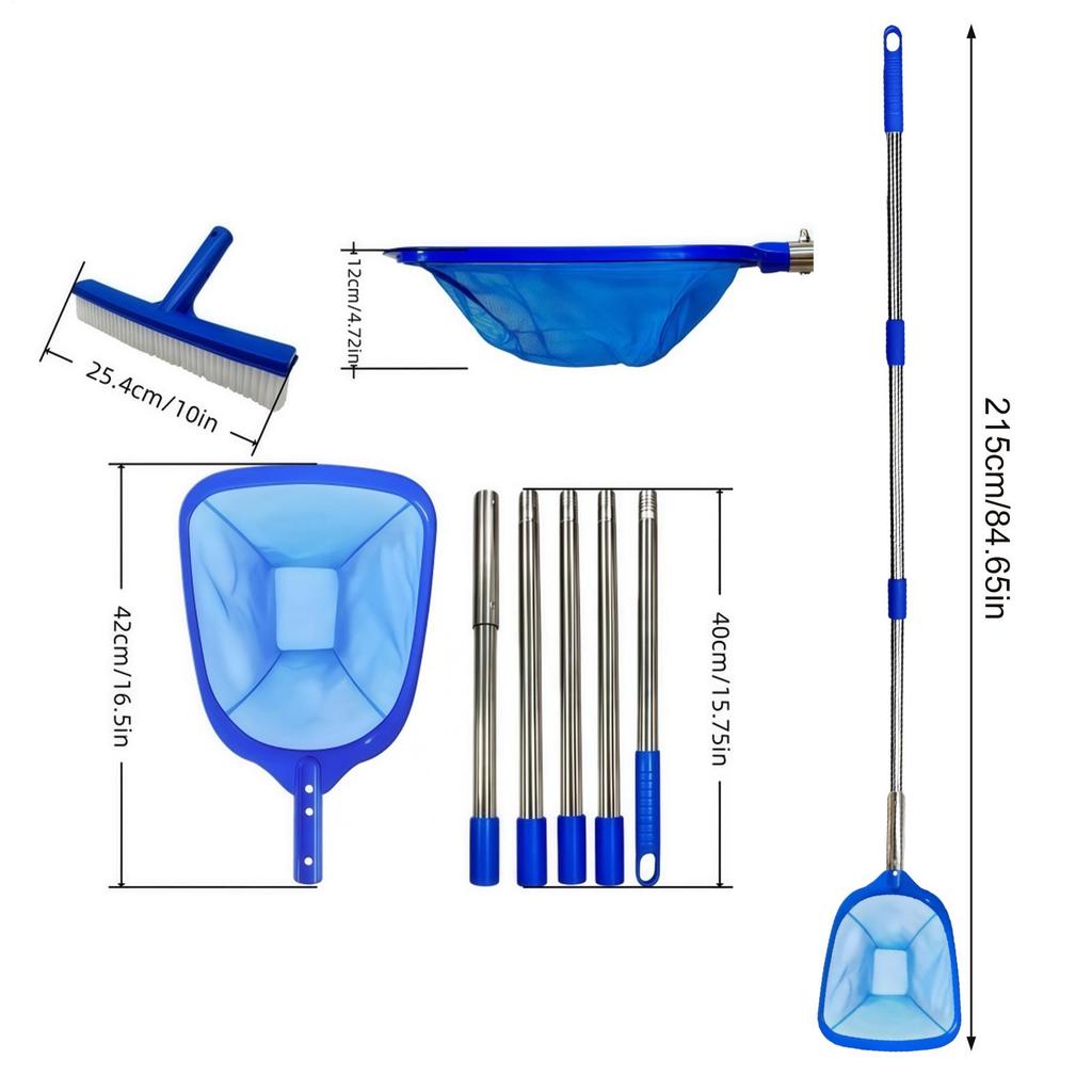 Pool Skimmer Fine Mesh Cleaning Brush Swimming Pool Skimmer Clean Kit for Inground Over Ground Backyard Garden Patio Park Hot