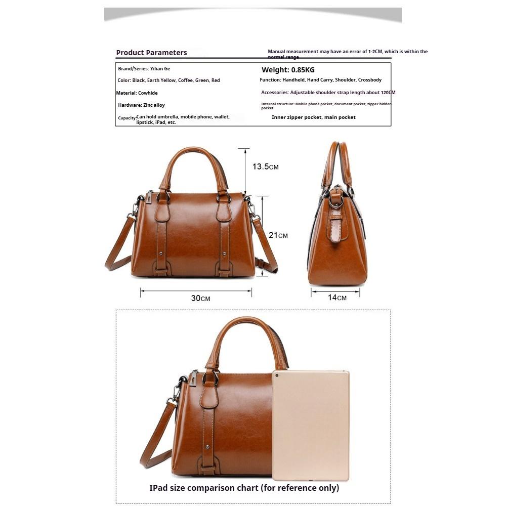 Large-capacity Textured Women's Bags, Handbags, Genuine Leather Women's Bags, Cowhide Women's Shoulder Women's Bags