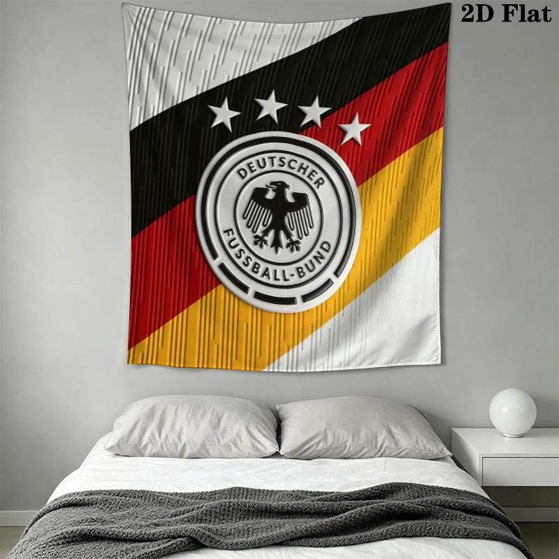 Deutscher Fußball-Bund Wandteppich Ästhetisches Wandbehang Gedruckter Stoffdecke Dekorative Wandteppiche für Schlafzimmer Wohnzimmer Heimdekoration