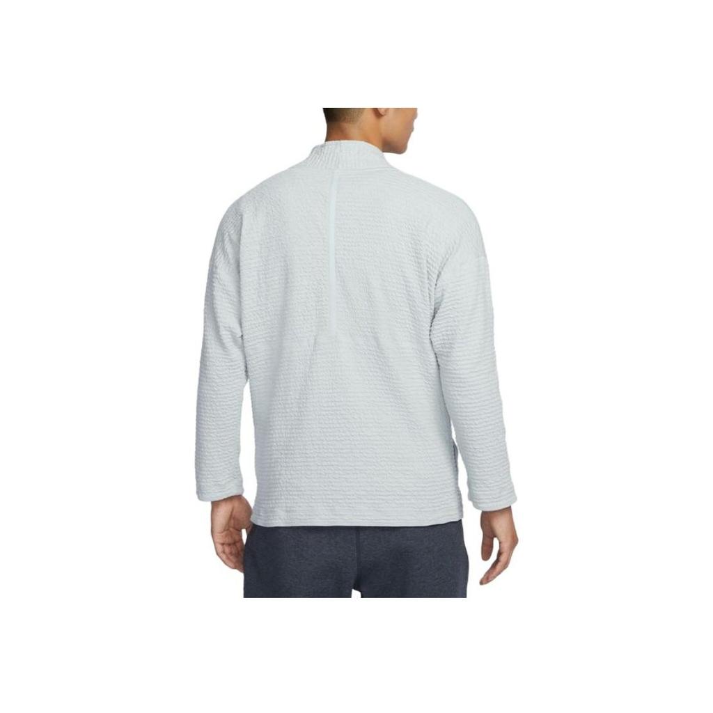 Nike Haut Tricot Manches Longues Col V Couleur Unie Séchage Rapide Homme hauts Argent Clair DX0919-034