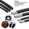 ID 4-20mm PVC Coated Liquid-Tight 304 Steel Flexible Metal Conduit  for Industrial, Home Cables Management, Wiring and Protection - 3 Meters